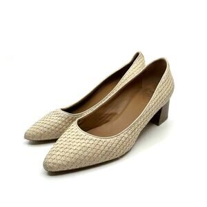 Aquatalia Women's Pasha Woven Raffia Pumps in Natural Size 9.5 M